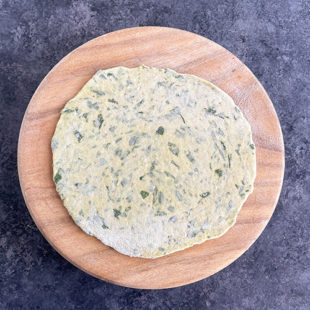 flatbread rolled into a round