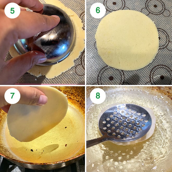 step by step picture of making raj kachori at home