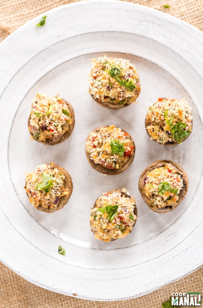 Vegetarian Stuffed Mushroom Recipe
