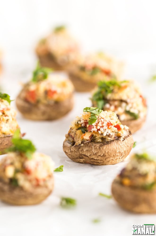 Vegetarian Stuffed Mushrooms